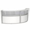 Linea Italia Curved Reception Desk 2 Units, Clear Panel, 124 inW x 49 inD, White ZUS316 - alternate 1
